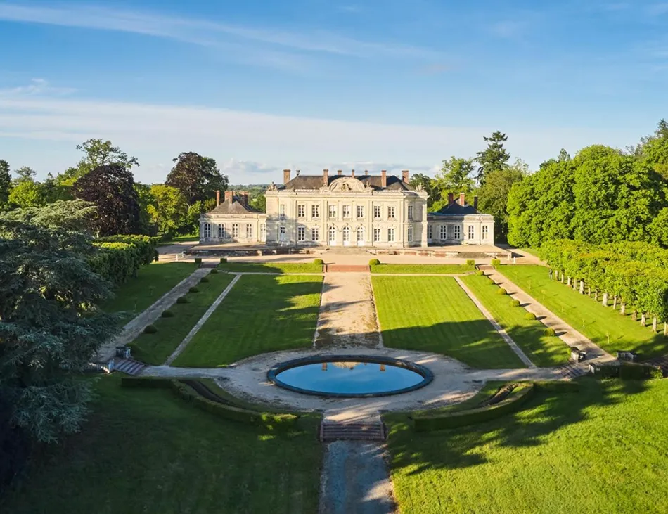Photo chateau jardin